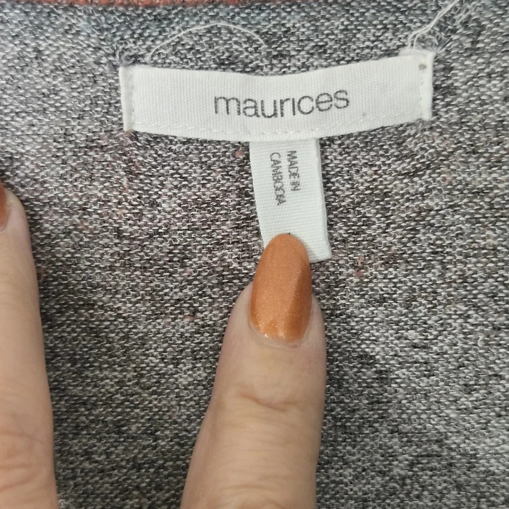 Maurice's | Colorblock Long Cardigan Sz L - Picture 8 of 8